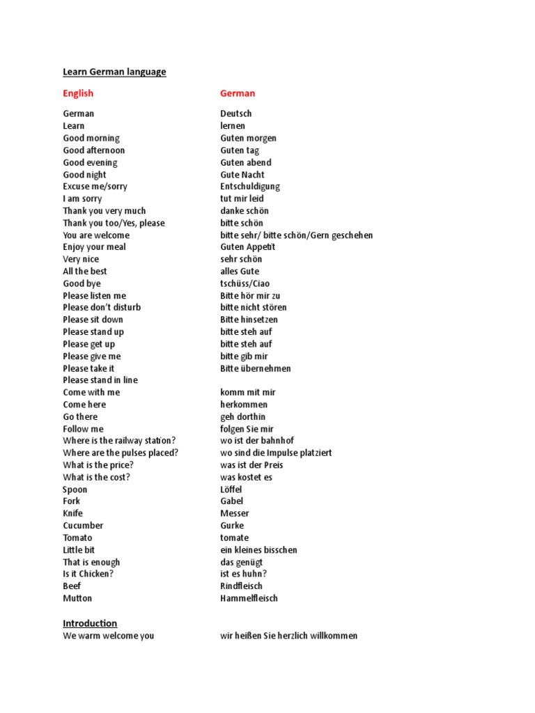 Learn German Language | PDF