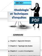 Méthodo Et Techniques D'enquête - ISM - 2021 PDF