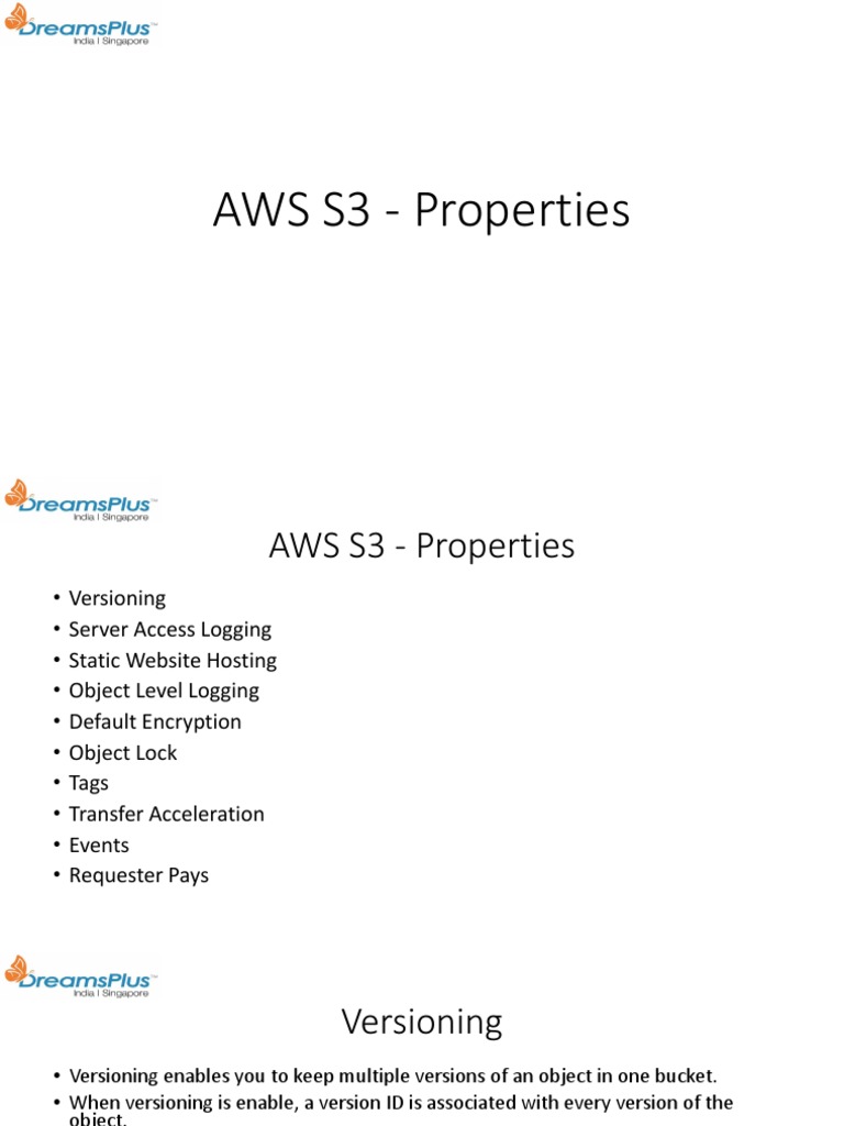 Configuring and Managing Advanced Features of AWS S3 Buckets PDF