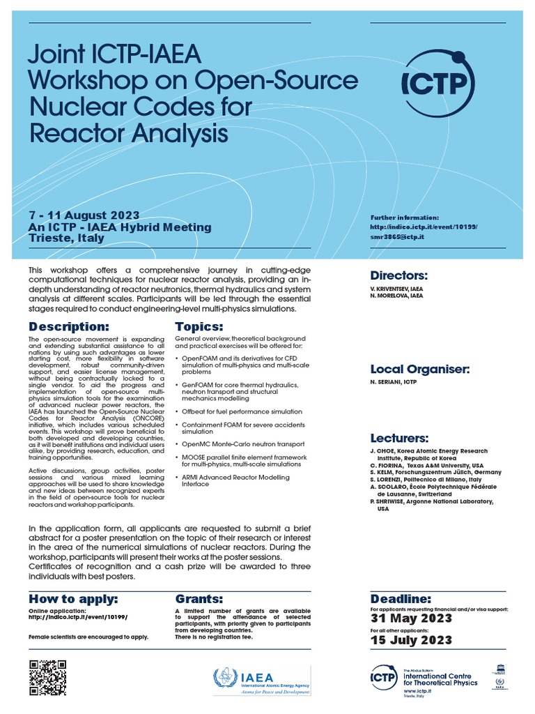 Open-Source Nuclear Codes Workshop | PDF | Simulation | Nuclear Power