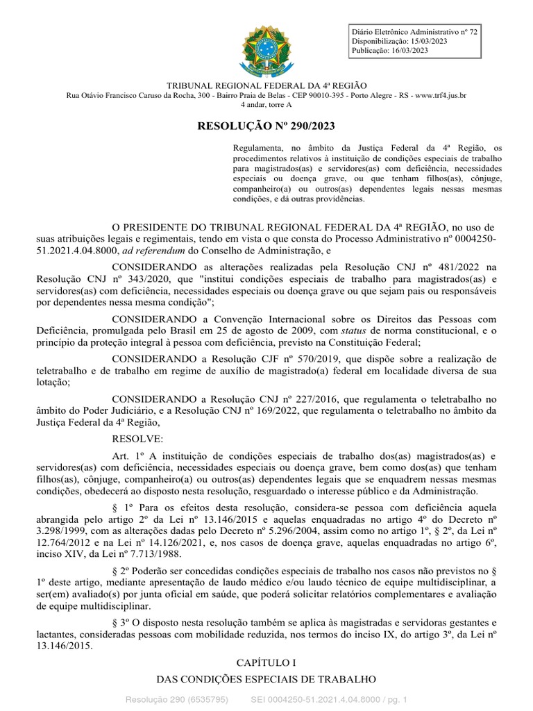 Resolucao 230 2023 | PDF | Acessibilidade | Deficiência