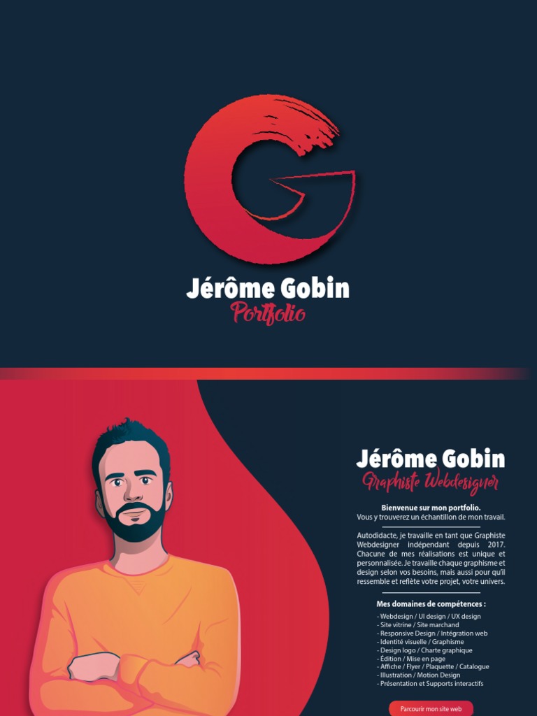 Portfolio de Jérôme Gobin, Graphiste | PDF | Conception de site web ...