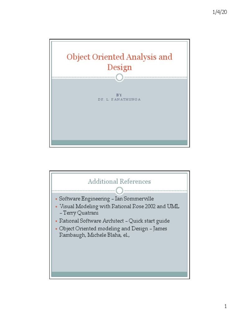 Object-Oriented Analysis and Design Fundamentals | PDF | Class ...