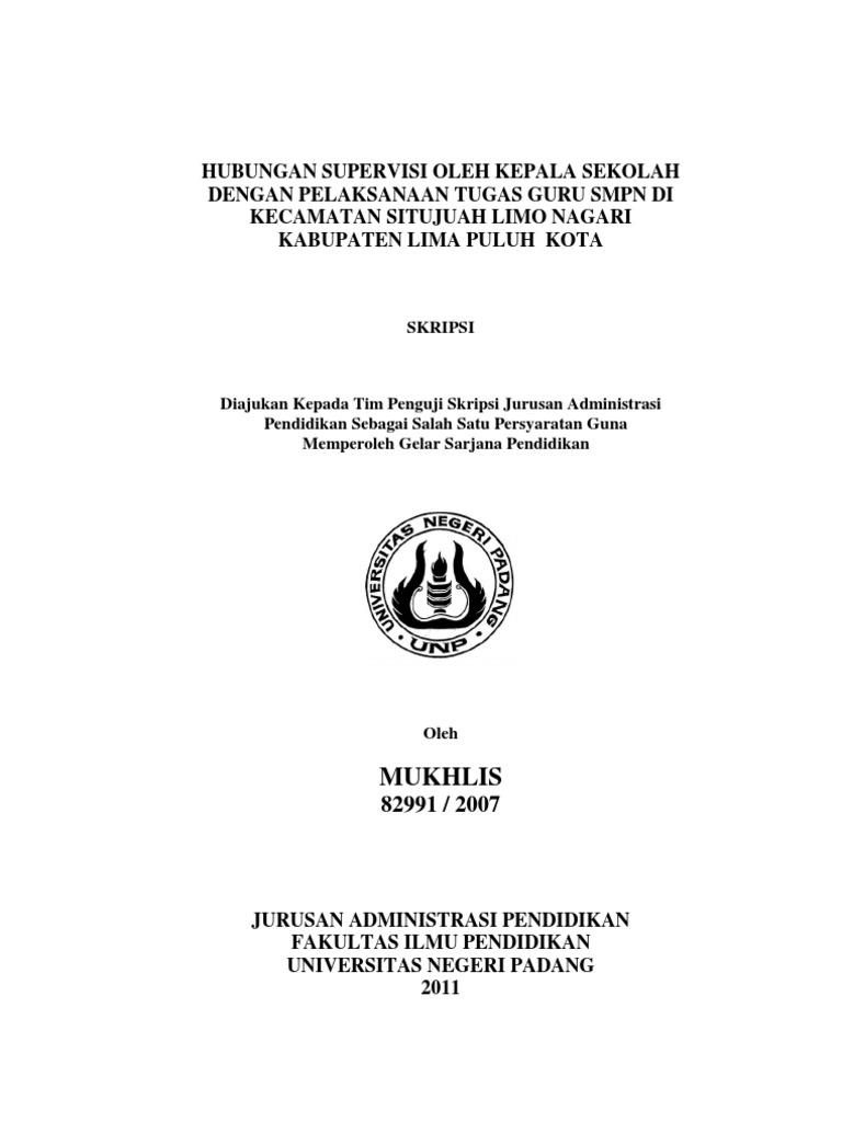 Supervisi Kepala Sekolah