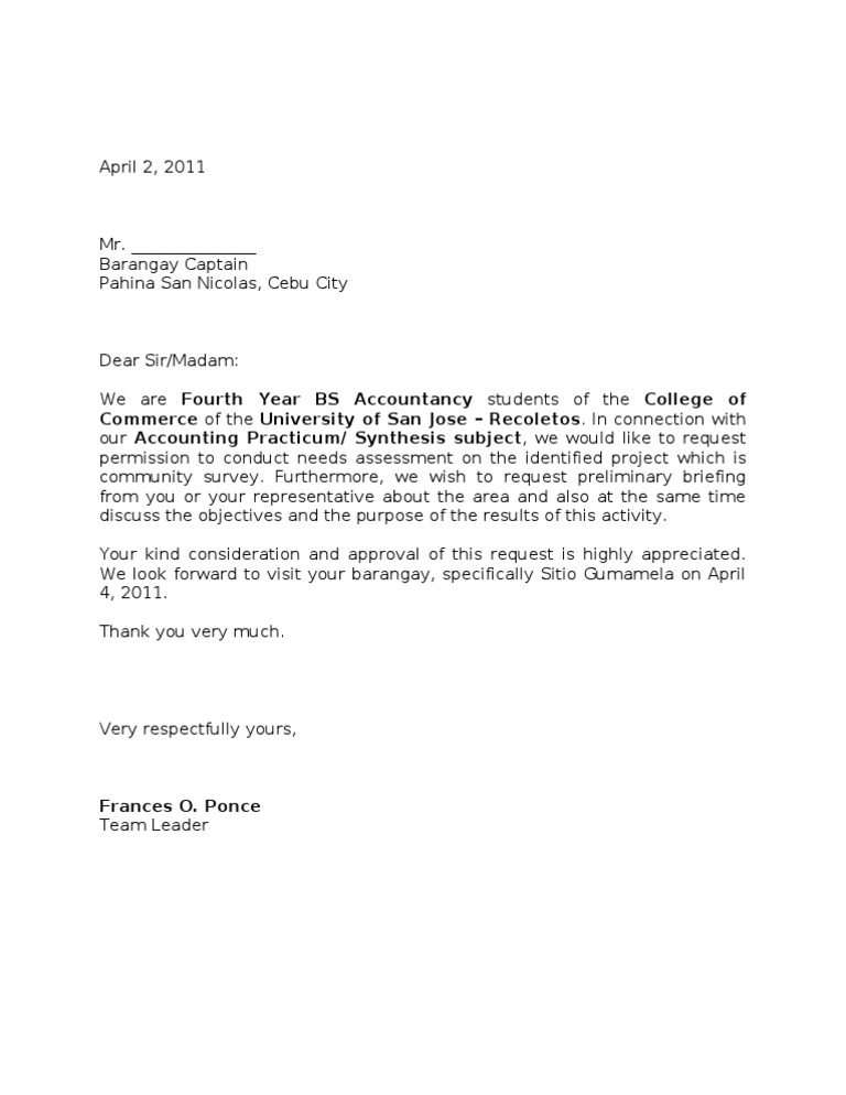 request letter for conducting research