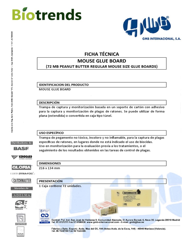 Ficha Técnica Catchmaster 72 MB | PDF | Hogar, jardinería y bricolaje