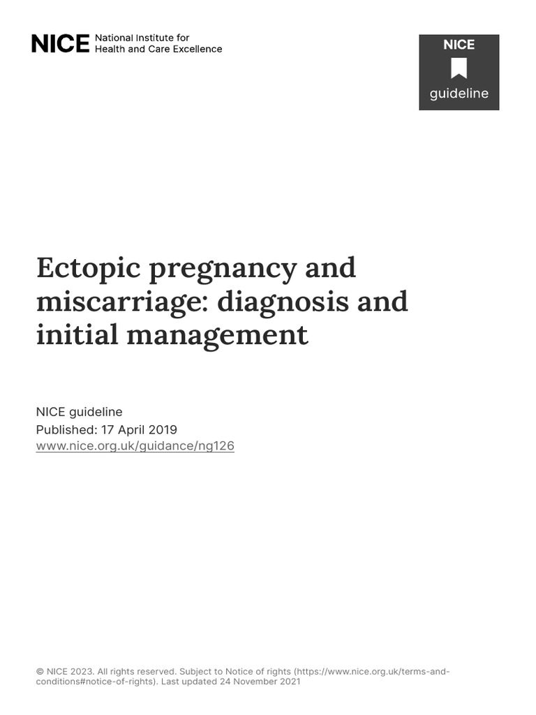 Ectopic Pregnancy and Miscarriage Diagnosis and Initial Management PDF