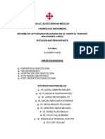 Reporte de actividades realizadas en rotación Materno Infantil Hospital Teodoro Maldonado Carbo