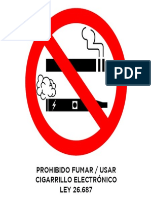 Cartel Prohibido Fumar 22 X 28 Cm Alto Impacto Ley