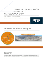 Optimización de La Fragmentación en Zona Mineral