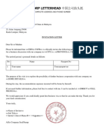 China Visa Sample Invitation Letter From China