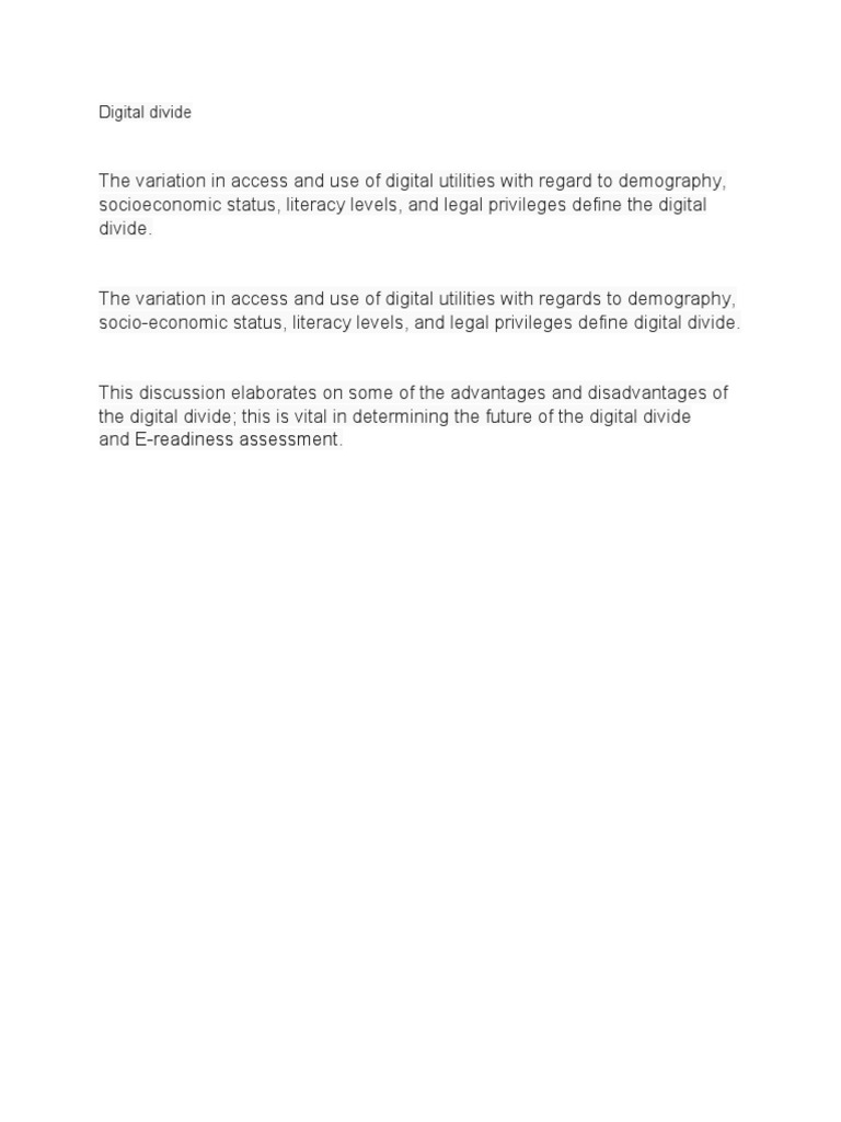 Digital Divide PDF