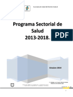 Programa Sectorial Salud 2013-2018
