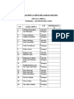 Daftar Siswa Kelas X Tahun Pelajaran 2022 2023