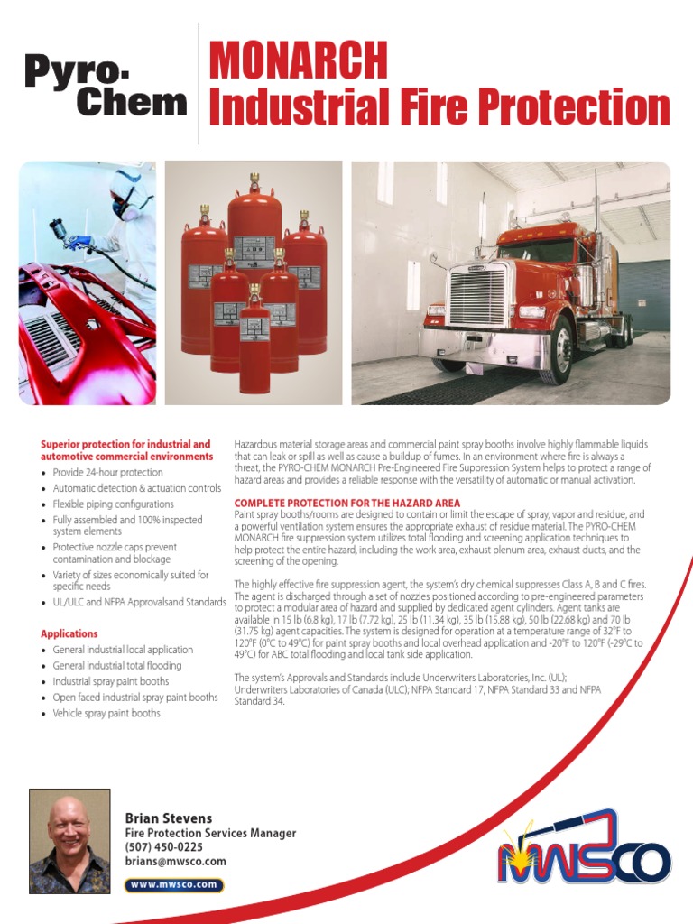 Monarch Fire Suppression System Overview | PDF | Firefighting | Duct (Flow)