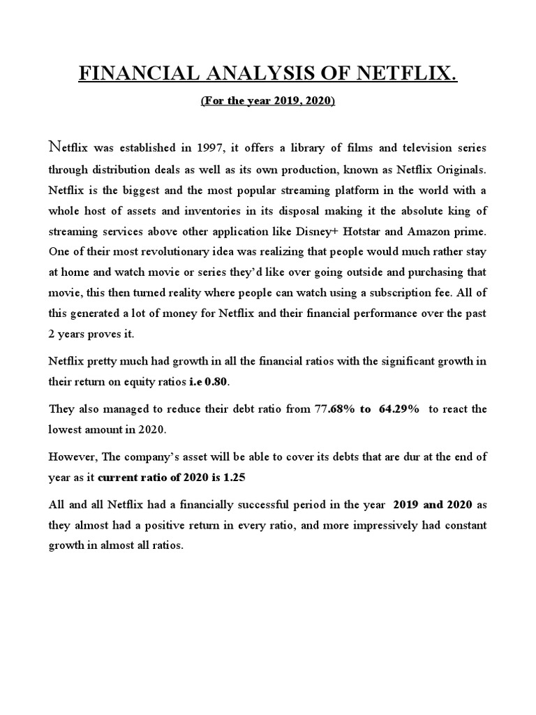 Netflix Financial Performance 2019-2020 | PDF | Business | Law