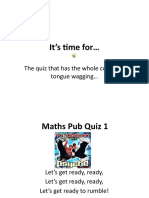 Maths Pub Quiz 1