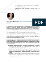 Visibilizando Nuestra Vulnerabilidad Salud Psicosocial Dentro y Fuera Del Trabajo en Tiempos de Pandemia Por Covid-19. Primera Parte