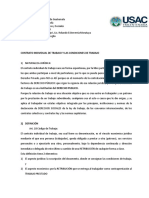 Contrato Individual de Trabajo y Las Condiciones de Trabajo