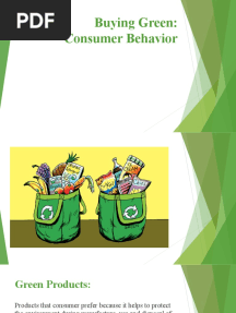 Case Study (Buying Green Consumer Behavior)