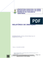 Inspeção na Ativa Distribuição e Logística Ltda