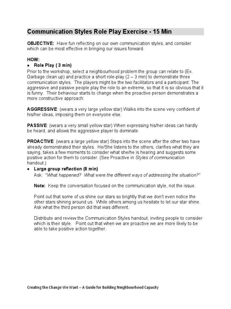 Role Play for Assertive Communication | PDF | Anger | Feeling