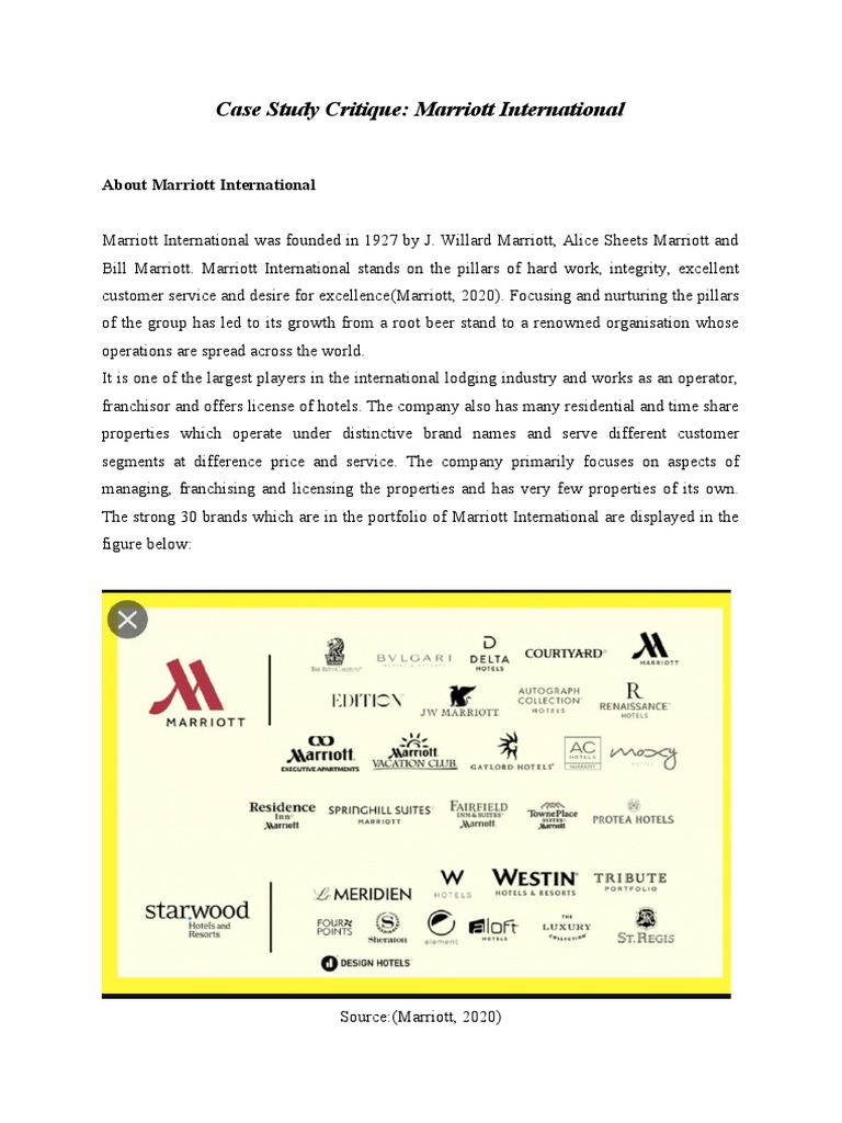 Marriott International: A Case Study Overview | PDF | Marriott ...
