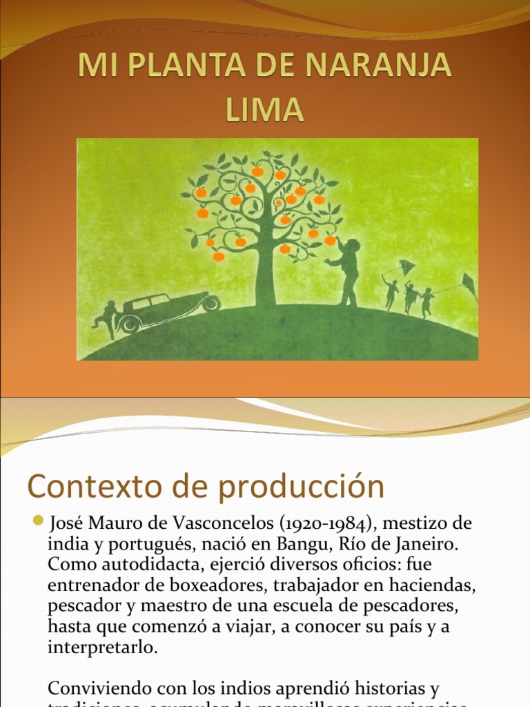 Mi Planta de Naranja Lima Resumen PDF