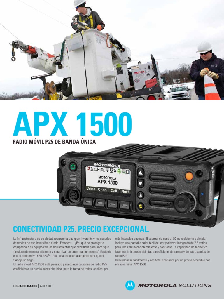 APX 1500 NA DatasheetESP PDF Radio Altoparlante