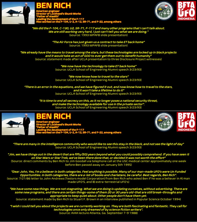 Ben Rich PDF Aerospace Companies Of The United States Lockheed