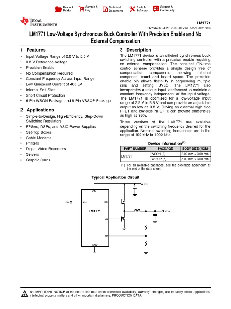 lm1771 PDF | PDF | Inductor | Electronics