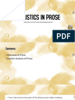 Module 4. Stylistics in Prose