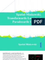 Spatiul Minkowski, Transformarile Lorentz Si Paradoxurile Lativiste