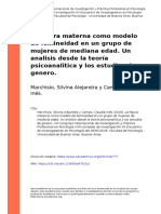 Marchisio, Silvina Alejandra y Campo (... ) (2016) - La Figura Materna Como Modelo de Femineidad en Un Grupo de Mujeres de Mediana Edad. U (... ) PDF