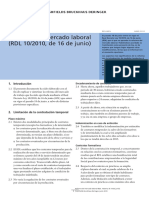 Reforma Del Mercado Laboral (RDL 10/2010, de 16 de Junio) : Informe