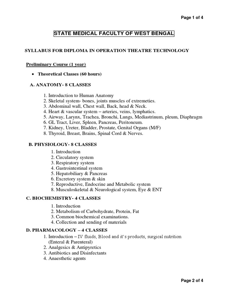 DOTT Syllabus PDF