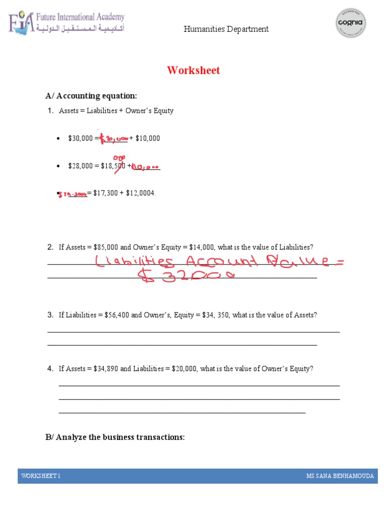 Accounting+Worksheet+Mid-Term+2 2 PDF | PDF | Equity (Finance ...