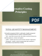 Alternative Costing Principles: Prepared By: Farhan Thaha