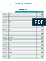 November expenses tracker