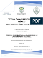 Proceso contable para la elaboración de información financiera