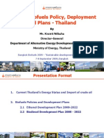 National Biofuels Policy, Deployment and Plans - Thailand
