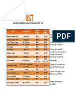 Horarios Corridas 23 Noviembre Ust PDF