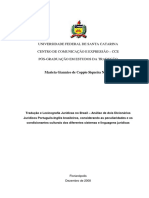 Universidade Federal de Santa Catarina Centro de Comunicação E Expressão - Cce Pós-Graduação em Estudos Da Tradução