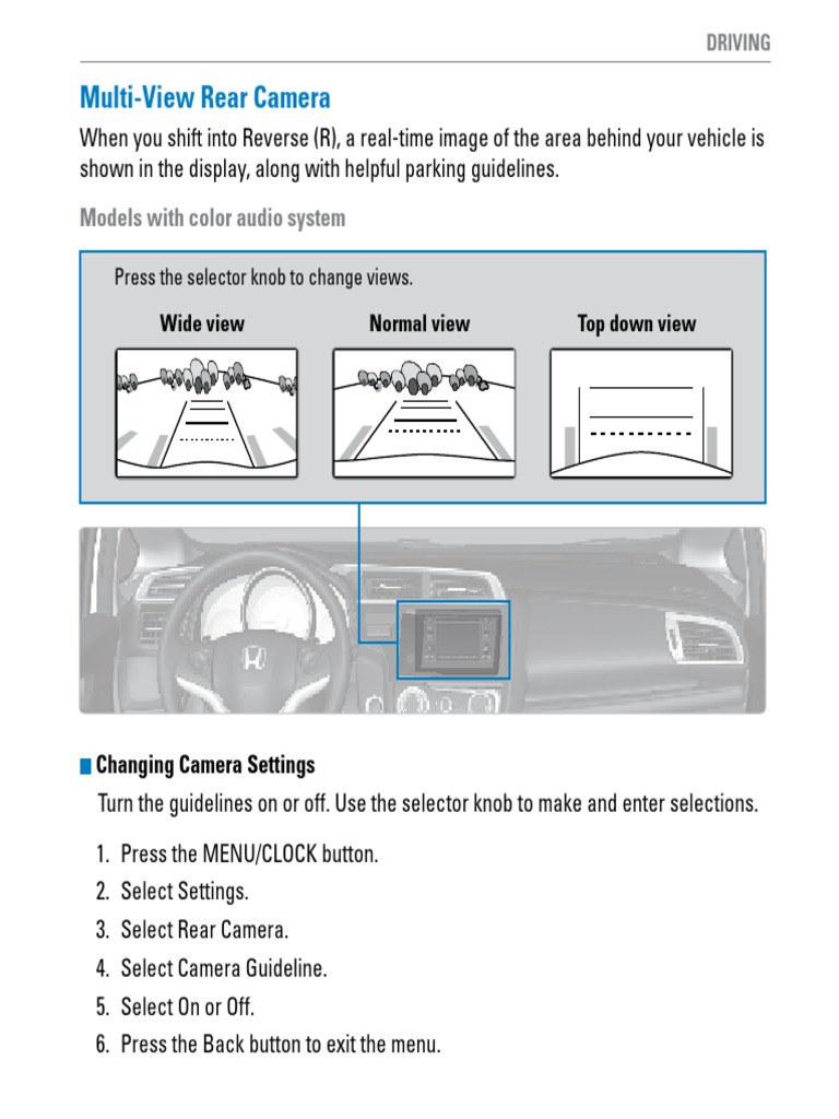 Honda Fit Rear Camera PDF