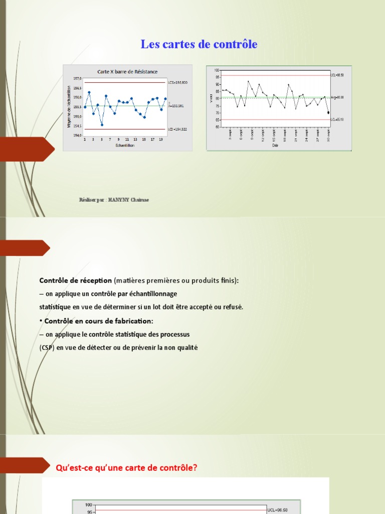 Cartes de contrôle qualité en production | PDF
