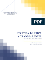 Política de ética y transparencia