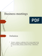 Business Meeting Essentials
