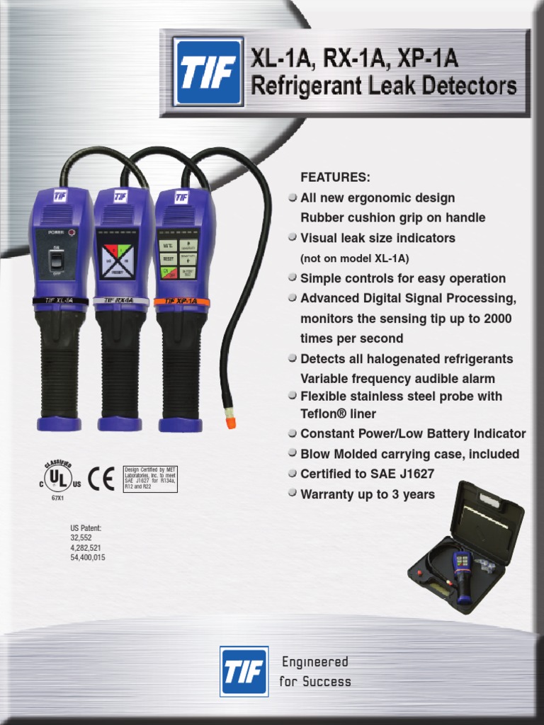 DS TIF XP 1a SF6 Halogen Leak Detector Ver1.0 PDF