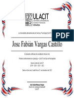 Certificado Mentor - Jose Fabián Vargas Castillo