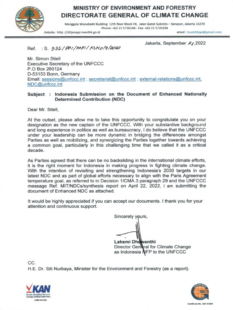 S335 Indonesia Submission On The Enhanced Ndc Pdf